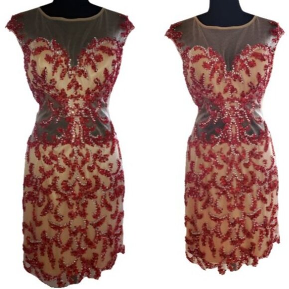 Luxury Designer Beaded Sexy Runway Cocktail Party Evening Prom Embroidery Dress - Picture 16 of 16